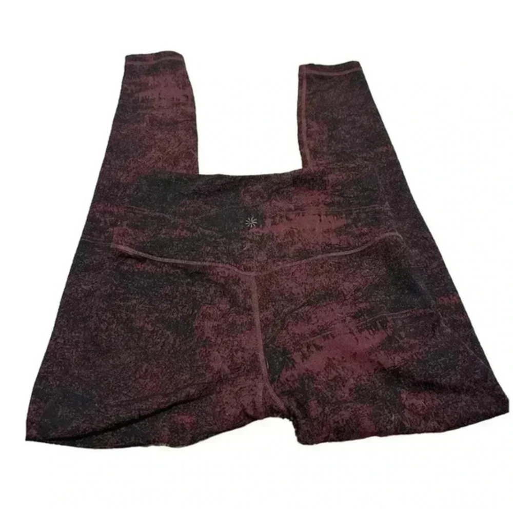 Athleta red and black Elation Glades leggings